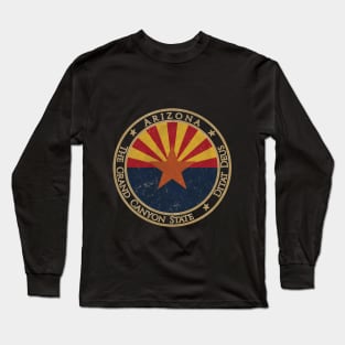 Vintage Arizona USA United States of America American State Flag Long Sleeve T-Shirt